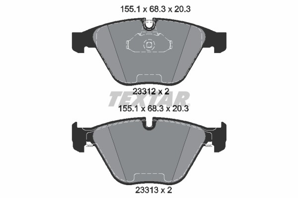 Колодки тормозные BMW 5 (E60,E61,E65) передние (4шт.) TEXTAR 2331211 TEXTAR