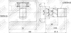 ШРУС внутренний OPEL ASTRA H 1.8 JC34021 JC34021 JIKIU