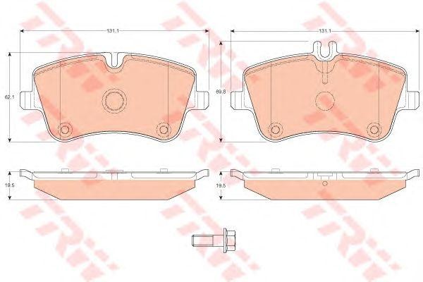 Колодки передние MERCEDES W203 GDB1413 GDB1413 TRW