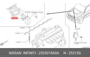 реле свечей накала! 12V\ Renault Duster 1.4-2.2HDi/dCi 03> 25230-18A0A NISSAN