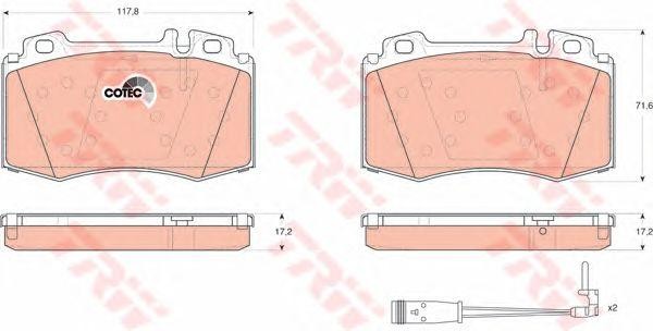 Колодки передние MERCEDES W203, W211, W220 GDB1543 GDB1543 TRW