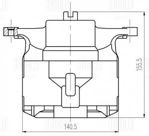 Суппорт тормозной передний левый d=57 мм CF 209601 TRIALLI