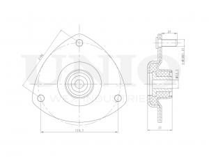 Опора амортизатора передняя левая RMP-13089 UNIO