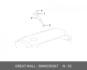 Наконечник GREAT WALL Hover H3 катушки зажигания OE SMW250367 GREAT WALL