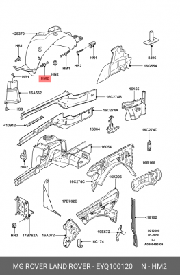 КЛИПСА ПОДКРЫЛКАRIVET - SPECIAL EYQ100120 EYQ100120 LAND ROVER