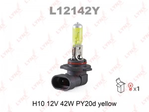 лампа! H10 12V42W PY20D YELLOW L12142Y LYNXAUTO