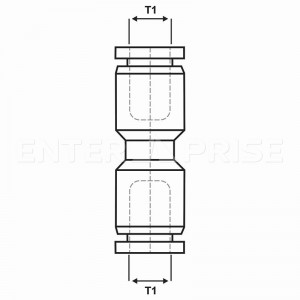 Фитинг прямой Т9 (металический) E211T09 ENTERPRISE