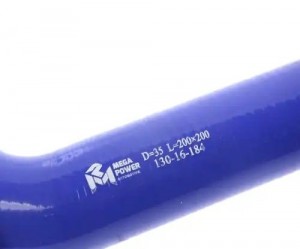 Патрубок угловой силикон (L=200х200мм,d=35 90град.) MEGAPOWER 130-16-184 MEGA POWER