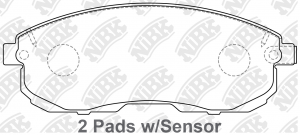 Колодки передние (NISSAN JUKE F15, TEANA I-II, MAXIMA J30, A32, TIIDA, SUZUKI SX PN2201 NIBK