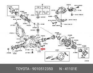 болт крепления!\ Toyota IQ/YARIS/ 90105-12350 TOYOTA