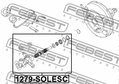 Цилиндр тормозной главный HYUNDAI SOLARIS 2011-2016 1279-SOLESC 1279-SOLESC FEBEST
