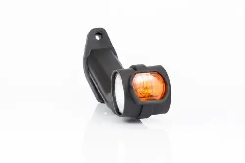 фонарь габаритный! прав. рожок LED, L=190мм, кр/ж/бел накл./изогн.с каб. 0.5м\Sc FT140FPLED FRISTOM