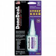 Клей-супер не требует обезжиривания поверхностей индустриальный 30г DONE DEAL DD6643 DONE DEAL