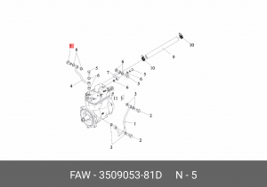 Болт FAW J6,3310 компрессора OE 3509053-81D FAW