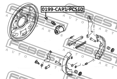 Пыльник прокачного штуцера (10 шт. в упаковке) TOYOTA CAMRY 40 2006-2011 0199-CA 0199-CAP1-PCS10 FEBEST