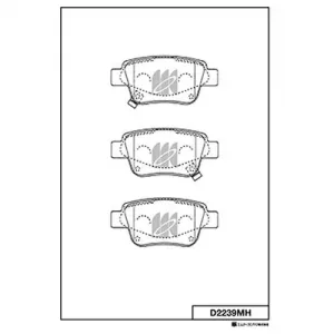 Колодки тормозные диск задние TOYOTA AVENSIS 00-08 D2239MH D2239MH MK KASHIYAMA