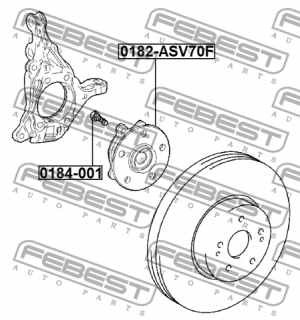 Ступица передняя TOYOTA CAMRY AXVA70 2017- 0182-ASV70F 0182-ASV70F FEBEST