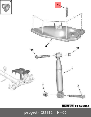 болт с буртиком!10x150-75\ Citroen C3/С2/С4/С8 5223.12 CITROEN PEUGEOT