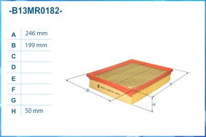 ЗАМЕНА НА B13CR0046 Фильтр воздушный B13MR0182 B13MR0182 CWORKS