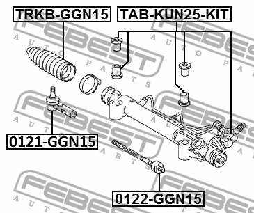 Наконечник рулевой TOYOTA HILUX 2004-2012 0121-GGN15 0121-GGN15 FEBEST