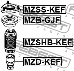 Опора переднего амортизатора  MAZDA CX-5 KE 2011- MZSS-KEF MZSSKEF FEBEST