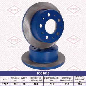 диск тормозной задний!\ CITROEN Jumper 94>, FIAT Ducato 94>, PEUGEOT Boxer 94> TCC1019 TATSUMI
