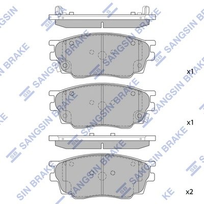 Колодки тормозные MAZDA 6 1.8 02- передние SP2027 SP2027 SANGSIN