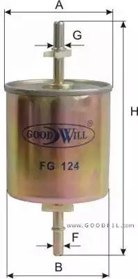 Фильтр топливный FG124 FG 124 GOODWILL