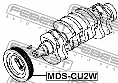 Шкив коленвала MITSUBISHI LANCER CS 2000-2009 MDS-CU2W MDSCU2W FEBEST