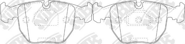 Колодки тормозные BMW 5 (E39),7 (E38),X5 (E53) передние (4шт.) NIBK PN0401 NIBK