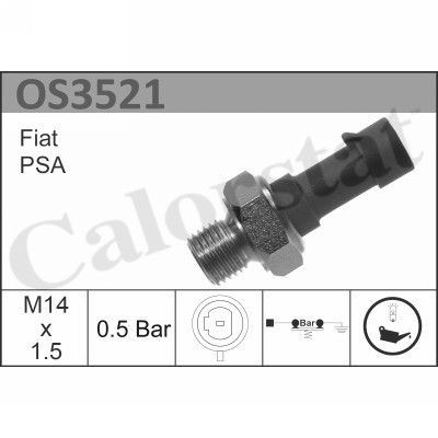 датчик давления масла! 0.3 Bar\ Chevrolet Lacetti 1.6i 05> OS3521 VERNET