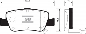 Колодки тормозные TOYOTA Auris (07-) задние (4шт.) SANGSIN SP1501 SANGSIN