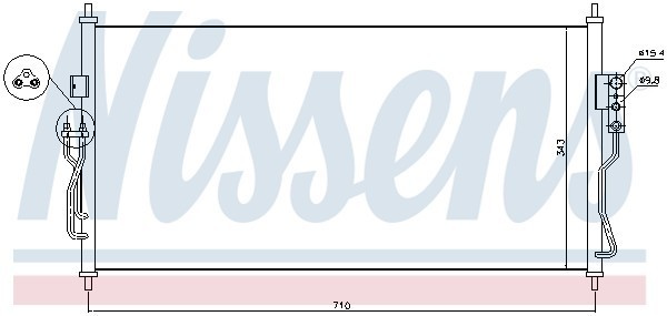Конденсер NISSAN ALMERA CLASSIC (B10) 1.6-16V 940363 940363 NISSENS