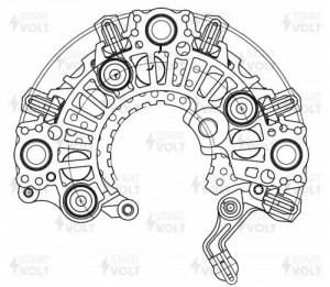 Мост диодный генератора для а,м Fiat Ducato 06-,PSA Boxer 06-,Jumper 06-,Ford Tr VDB1681 START VOLT