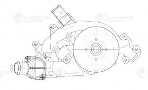 Насос водяной для ам Cadillac Escalade,Chevrolet Tahoe (07-) 5.3i,6.2i (LWP 0540 LWP 0540 LUZAR