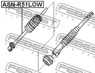 Вал карданный рулевой нижний NISSAN PATHFINDER R51M 2005-2013 ASN-R51LOW ASN-R51LOW FEBEST