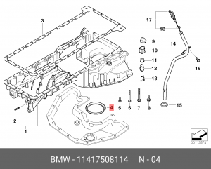 прокладка крышки масляного картера!\ BMW N62 All 11 41 7 508 114 BMW