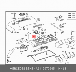 MERCEDES BENZ W210 42*3,5*49 A  6119970645 MERCEDES BENZ