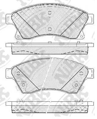 Колодки тормозные дисковые CHEVROLET CRUZE 2009 PN0391 PN0391 NIBK