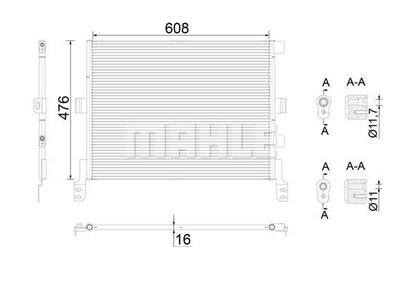 Радиатор кондиционера AC 673 000S MAHLE KNECHT