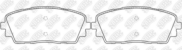 Колодки тормозные KIA Picanto (11-) передние (4шт.) NIBK PN0580 NIBK