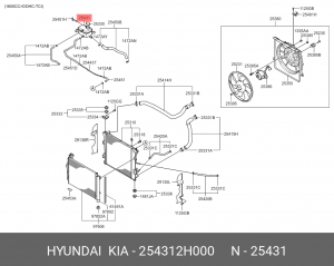 Бачок расширительный 254312H000 HYUNDAI KIA
