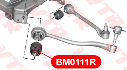 BM0111RP ПОЛИУРЕТАНОВЫЙ САЙЛЕНТБЛОК КРИВОГО РЫЧАГА ПЕРЕДНЕЙ ПОДВЕСКИ BM0111RP VTR
