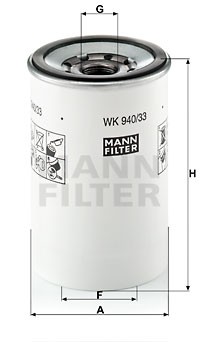 Фильтр топливный WK940/33x Mann-Filter WK94033X MANN FILTER