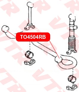 TO4504RB ПЛАВАЮЩИЙ САЙЛЕНТБЛОК ТЯГИ СТАБИЛИЗАТОРА ЗАДНЕЙ ПОДВЕСКИ TO4504RB VTR