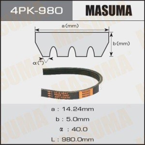 ремень поликлиновой!4PK980\ Mazda 323 4PK-980 MASUMA