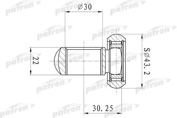 Трипод (Z:26, D:43.2mm) Alfa Romeo: 147/156/159/166, Fiat: Bravo 07>/Stilo 03> PTD006 PATRON