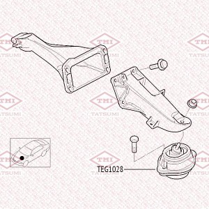 Опора двигателя передняя BMW X5(E53) 00- TEG1028 TEG1028 TATSUMI