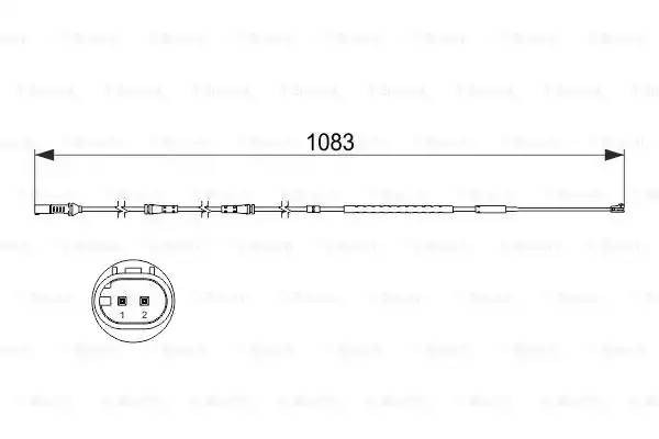Датчик износа тормозных колодок BMW 5 (F07,F10),7 (F01) передний BOSCH 1 987 473 500 BOSCH