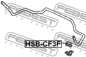 втулка стабилизатора переднего!D24.2\ Honda Accord HSB-CF3F FEBEST